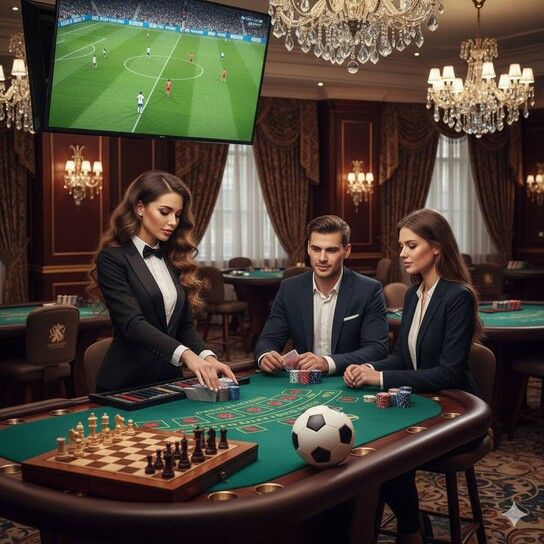 Luxurious online casino interior